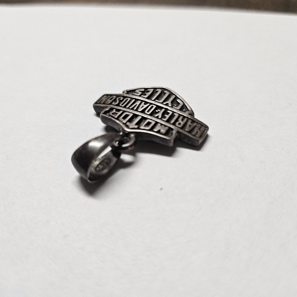 Harley-Davidson 925 Sterling Silver Bar and Shield Logo Motorcycle Biker Pendant - Picture 12 of 16